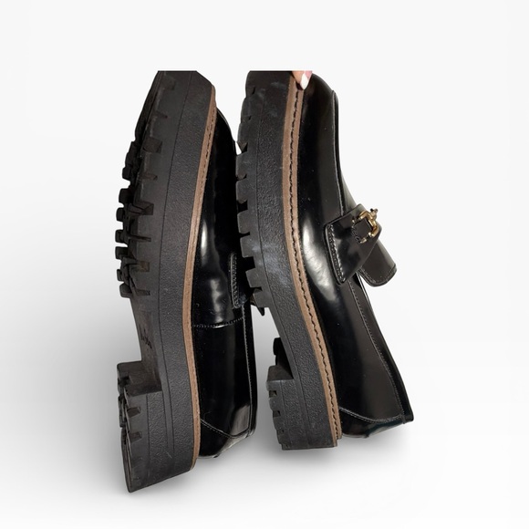 Sam Edelman Laurs Platform Lug Sole Patent Leather Loafers Sz 7 - Picture 11 of 12